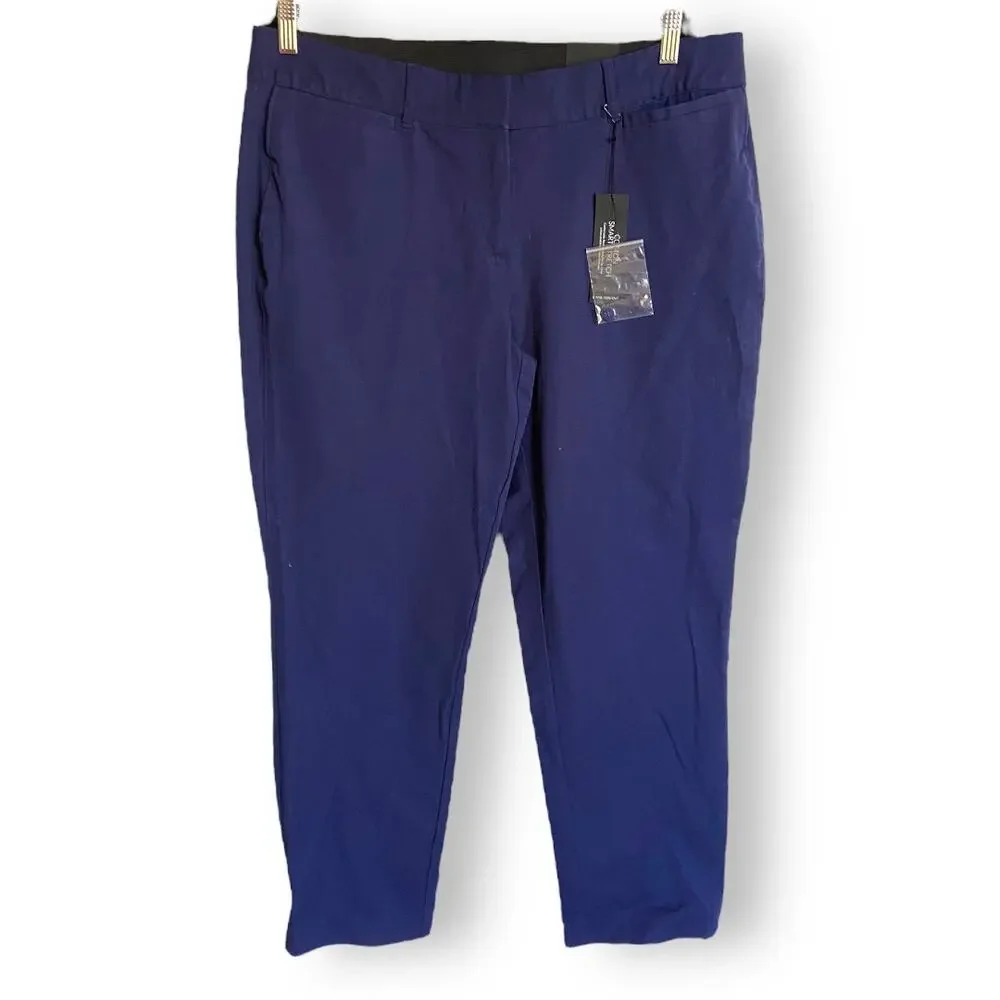 Lane Bryant Womens Pants Size 18‎ The Ashley Navy Blue Curvy Fit Plus Size NEW - Picture 2 of 5